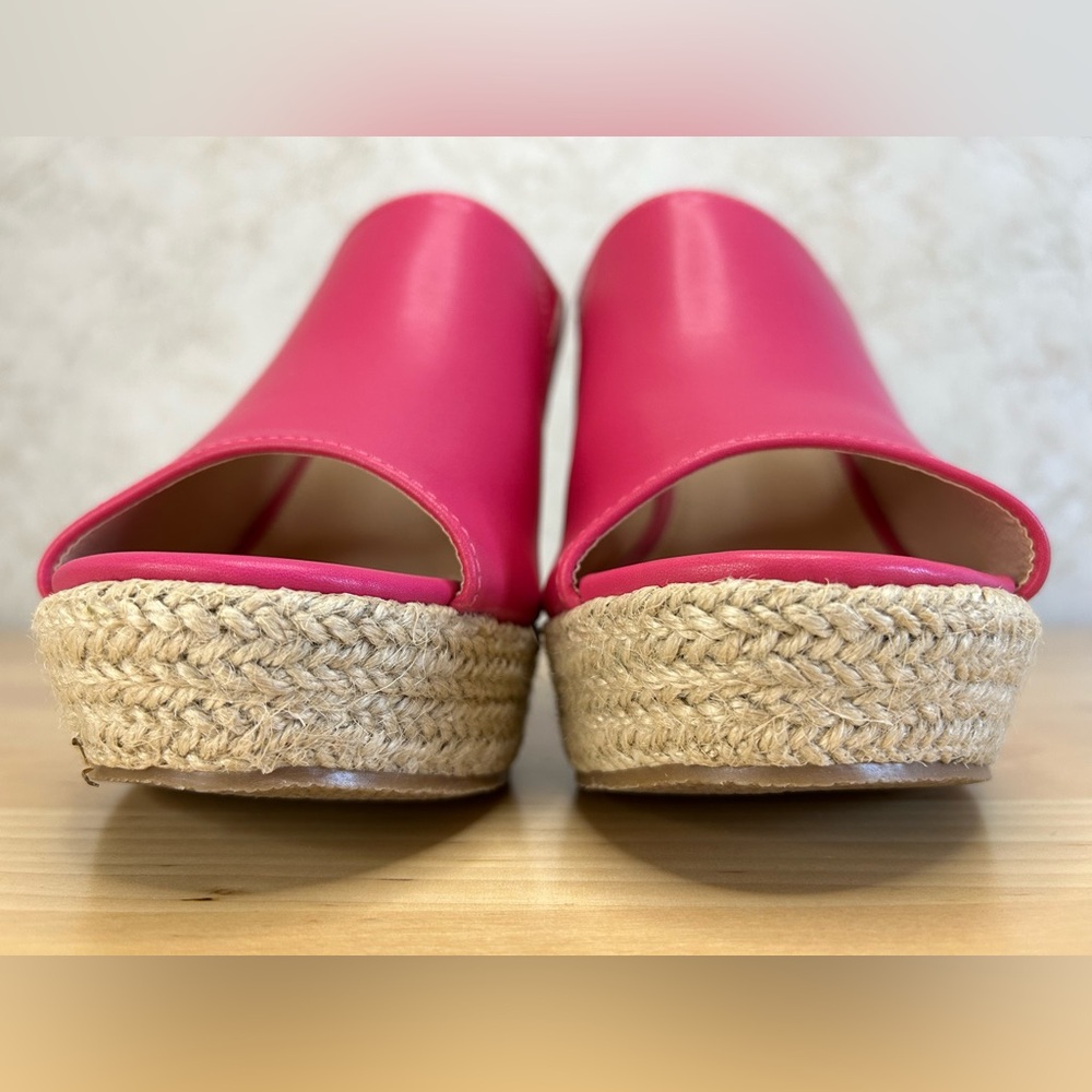 Perphy Espadrille Wedge Slides Hot Pink Platform Sandals Size 7.5 NWT - Picture 4 of 8
